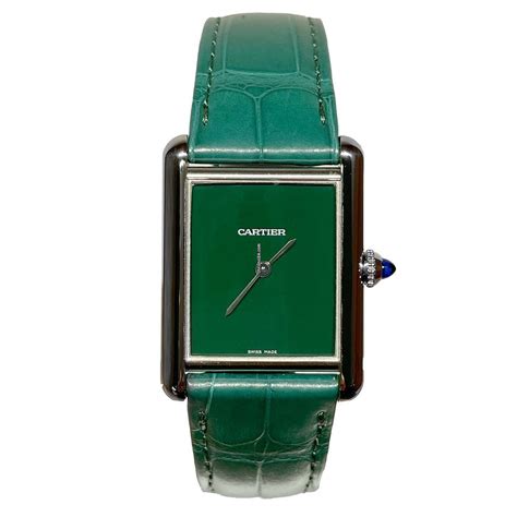 cartier tank green|cartier tank chronograph watch.